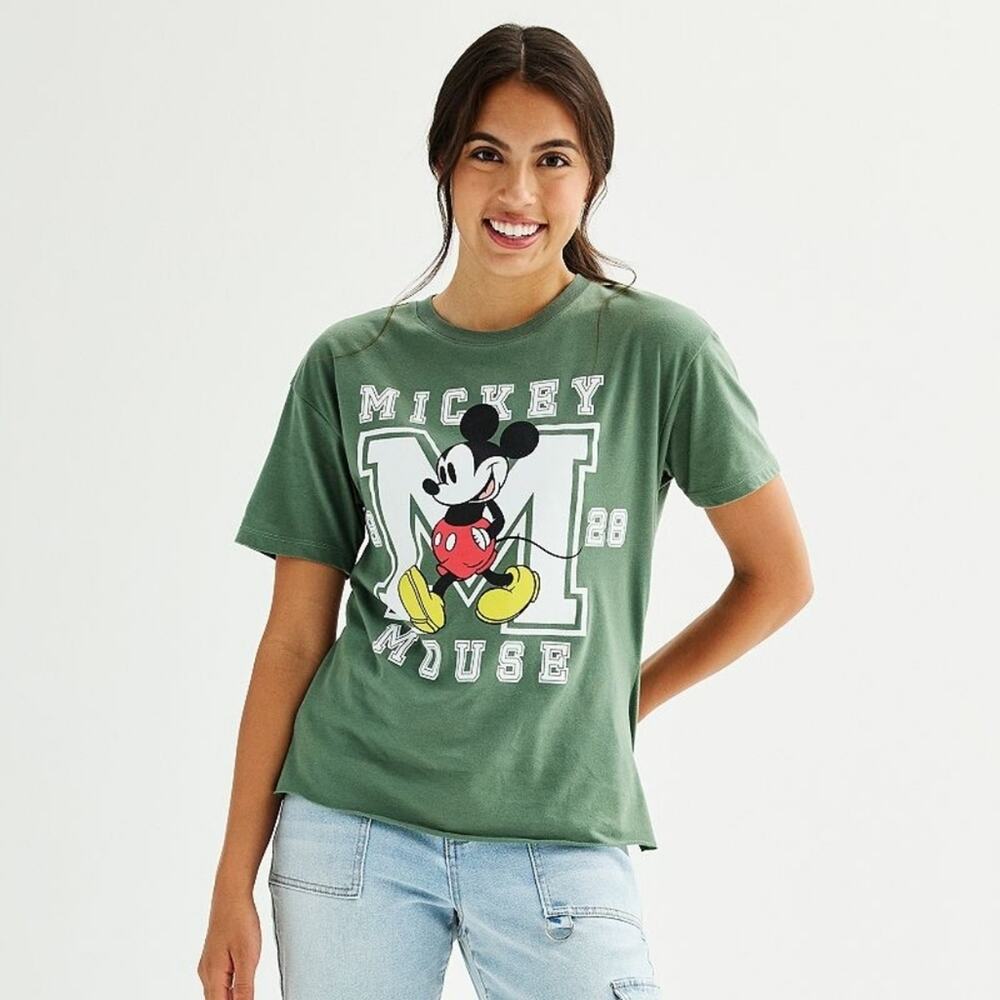 Dark Green Mickey Mouse Tee Shirt New With Tag Size XL